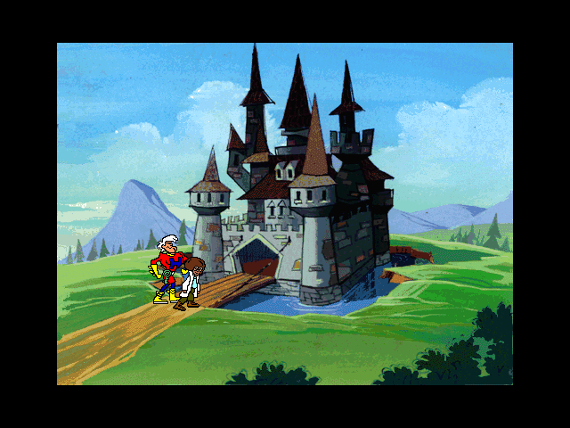 The Adventures of Hyperman (Windows 3.x) screenshot: A medieval castle