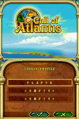 Call of Atlantis (Nintendo DS) screenshot: Title screen