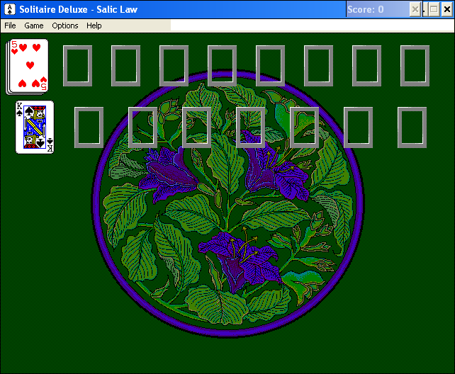 Screenshot of Solitaire Deluxe (Windows 3.x, 1996) MobyGames
