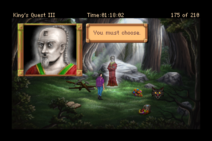 King's Quest III Redux: To Heir is Human (Windows) screenshot: Make a wise choice!