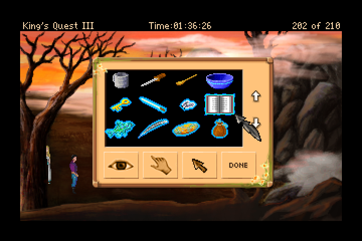 King's Quest III Redux: To Heir is Human (Windows) screenshot: Got some items now!