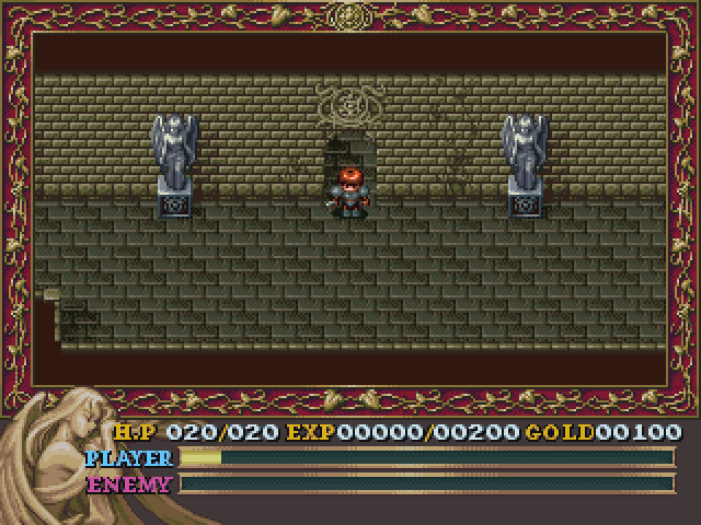 Falcom Classics (SEGA Saturn) screenshot: Ys: temple dungeon