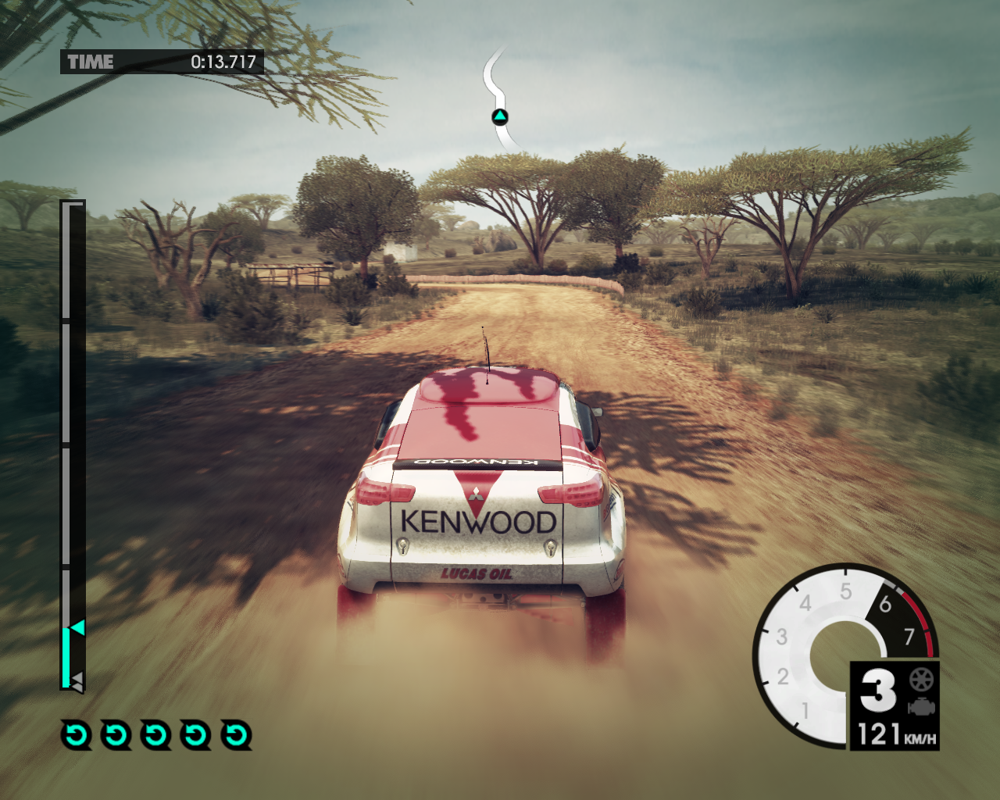 DiRT 3 (Windows) screenshot: Traiblazer races put you - a lone driver - againt the clock on a high-speed road