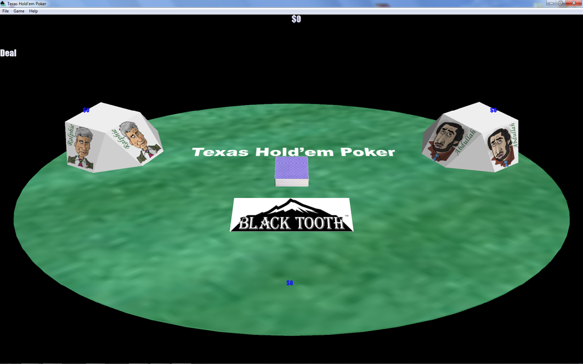 Texas Hold 'em Poker (Windows) screenshot: About to start a game