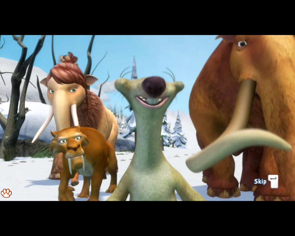 Ice Age: Continental Drift - Arctic Games (Windows) screenshot: The story begins with the herd walking around...