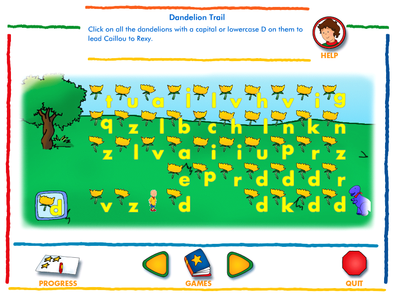 Screenshot of Caillou: Alphabet (Windows, 2003) - MobyGames