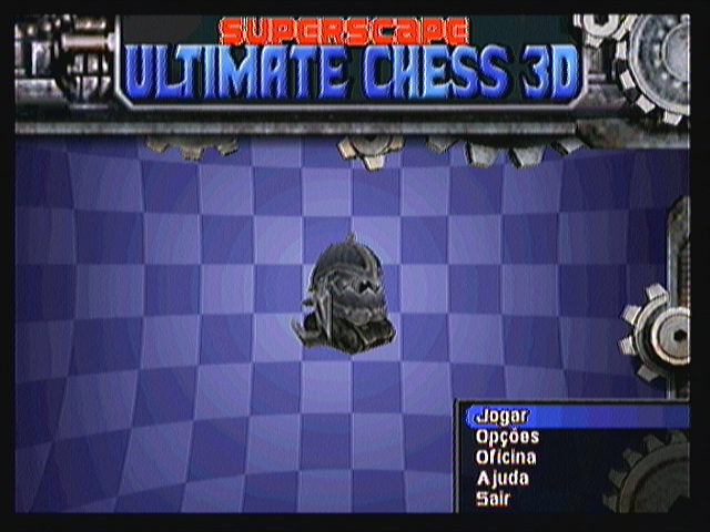 Ultimate Chess 3D (Zeebo) screenshot: Title screen and main menu.
