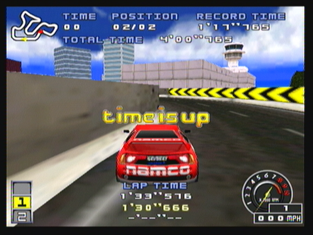 Ridge Racer (Zeebo) screenshot: The time is up.