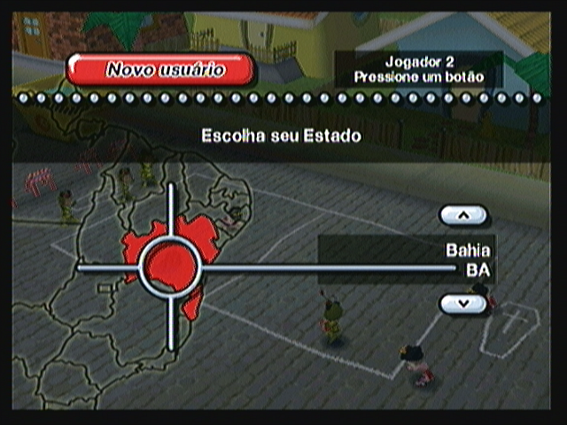 Boomerang Sports Queimada (Zeebo) screenshot: Selecting the state you're located. This is only for identification purposes and doesn't affect the gameplay.