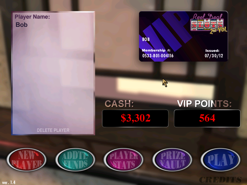 Reel Deal Slots 2nd Vol. (Windows) screenshot: Player selection
