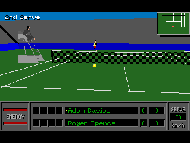 4D Sports Tennis (FM Towns) screenshot: Oops...