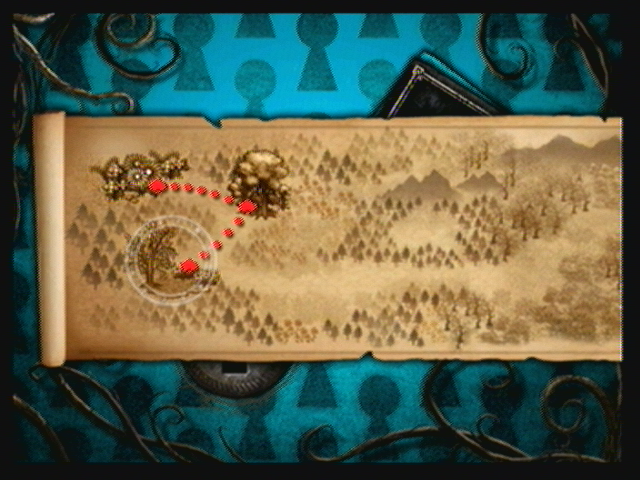 Alice in Wonderland: An Adventure Beyond the Mirror (Zeebo) screenshot: The map of Wonderland shows Alice's progress. Sometimes she'll have to revisit some locations with her new companions to find items previously unreachable.