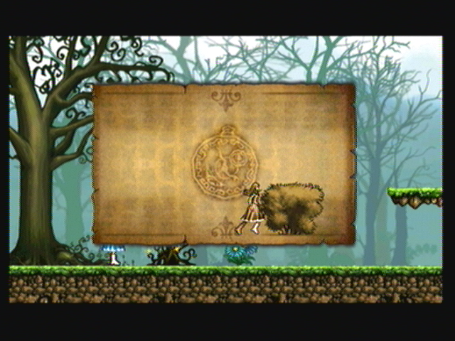Alice in Wonderland: An Adventure Beyond the Mirror (Zeebo) screenshot: The game as little tutorials every time the player faces a kind of puzzle for the first time.