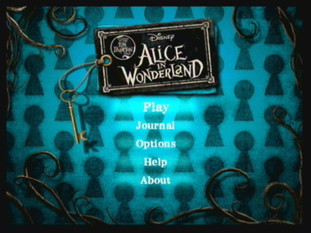 Alice in Wonderland: An Adventure Beyond the Mirror (Zeebo) screenshot: Main menu.