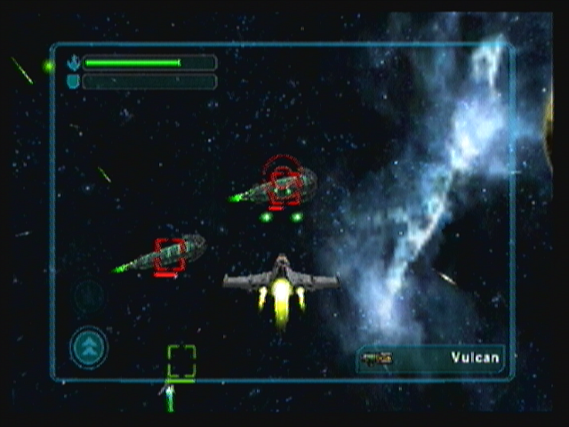 Galaxy on Fire (Zeebo) screenshot: Some missions require the destruction of cargo ships and their escort ships.