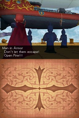 Nostalgia (Nintendo DS) screenshot: The old man's airship