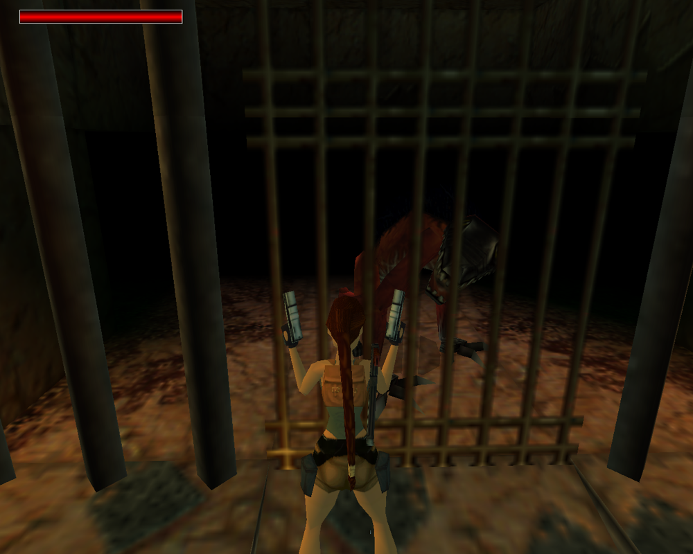 Tomb Raider: The Last Revelation (Windows) screenshot: This ugly beast is only found in the last level