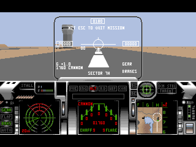 F29 Retaliator (FM Towns) screenshot: Starting position