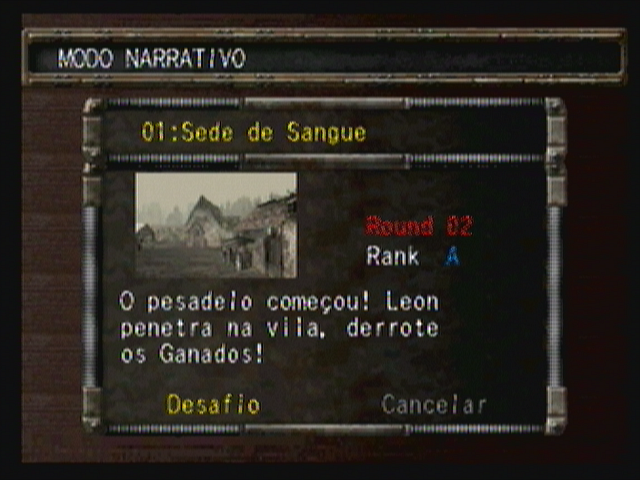 Resident Evil 4: Mobile Edition (Zeebo) screenshot: Selecting the first mission in story mode.