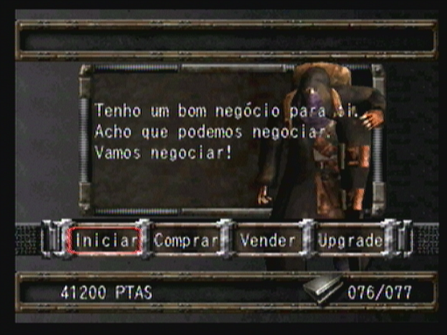 Resident Evil 4: Mobile Edition (Zeebo) screenshot: Before starting a mission you can purchase or sell items.