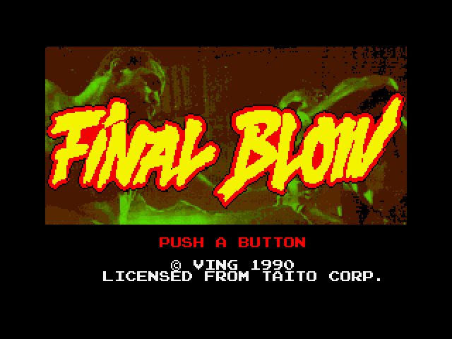 Final Blow (FM Towns) screenshot: Title screen