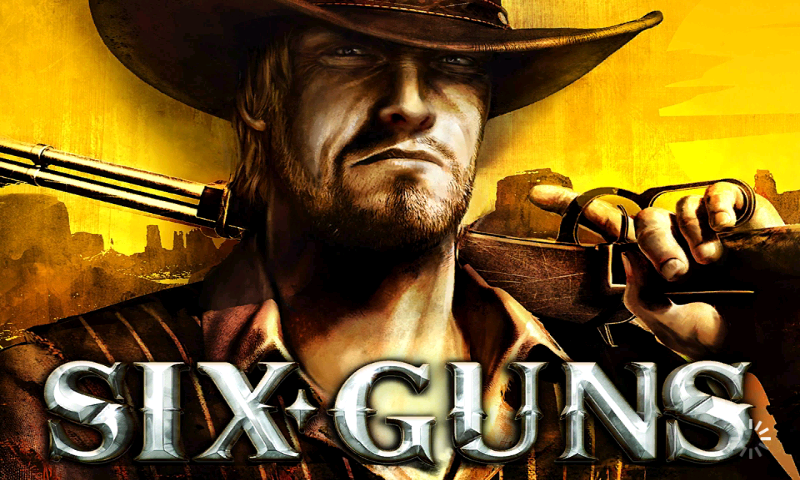 Six-Guns (Android) screenshot: Title screen