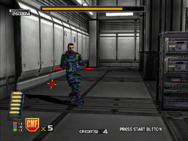 Confidential Mission (Dreamcast) screenshot: End Boss has an invisibility suit