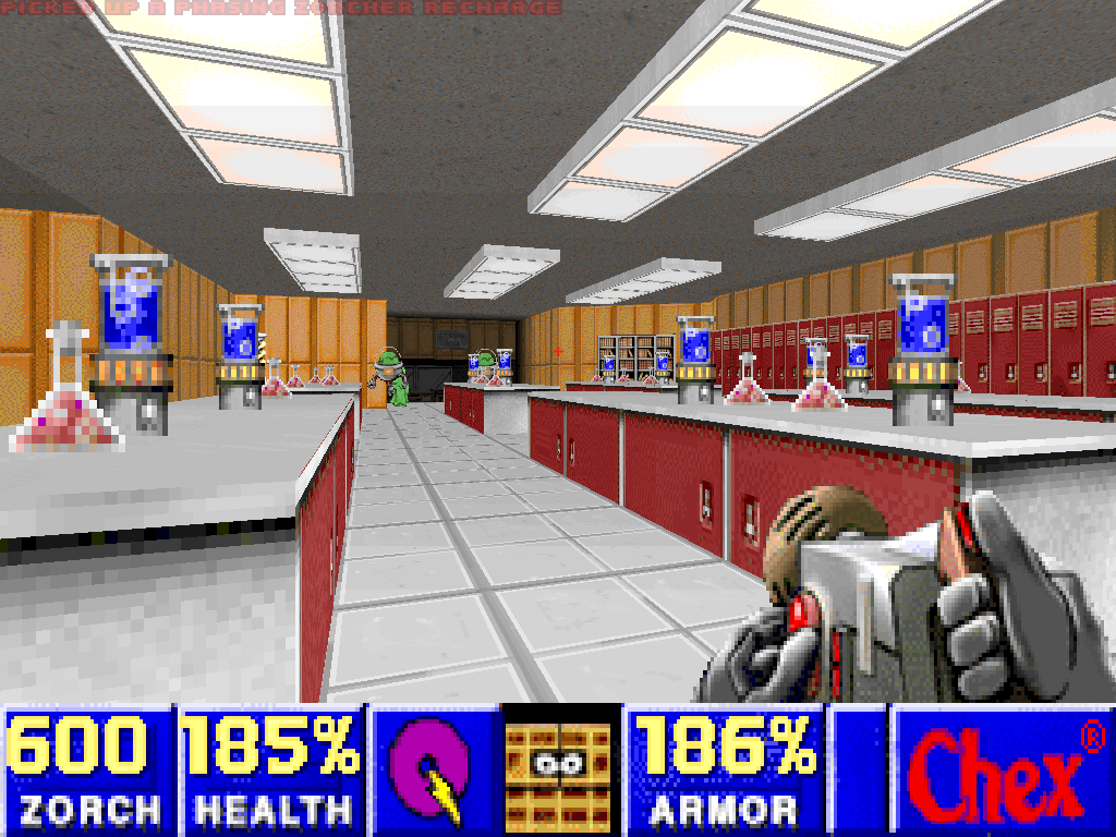 Chex Quest 3 (Windows) screenshot: E1M3: Laboratory.