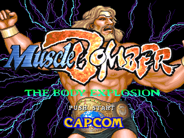 Saturday Night Slam Masters (FM Towns) screenshot: Title screen