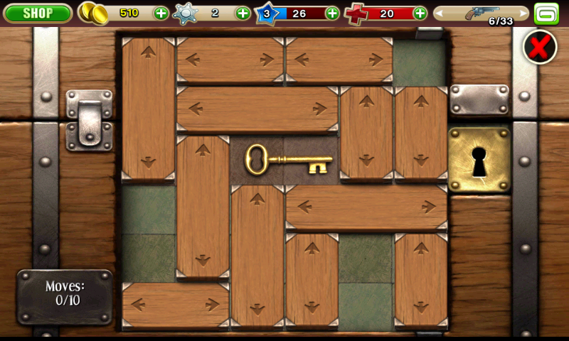 Six-Guns (Android) screenshot: Mini game for unlocking chests