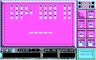 Booly (DOS) screenshot: Menu (CGA)