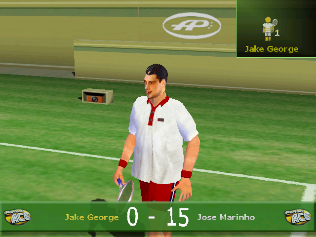 Perfect Ace: Pro Tournament Tennis (Windows) screenshot: Close up between balls