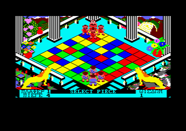 Powerplay: The Game of the Gods (Amstrad CPC) screenshot: Starting a new game.