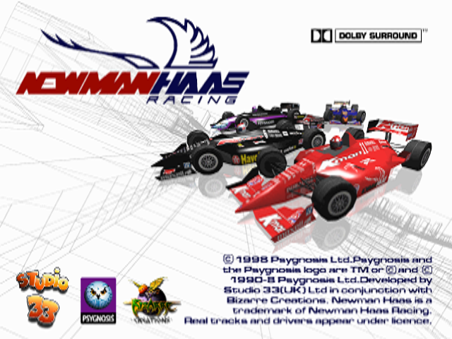 Newman Haas Racing (PlayStation) screenshot: Title Screen.