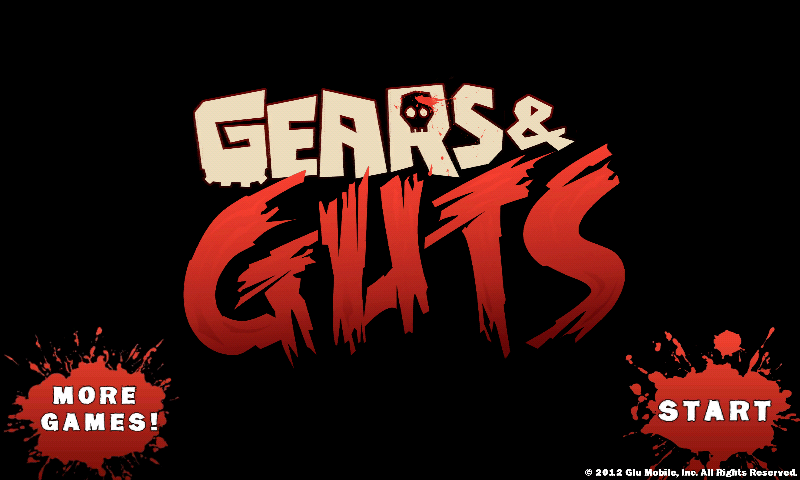 Gears & Guts (Android) screenshot: Title screen