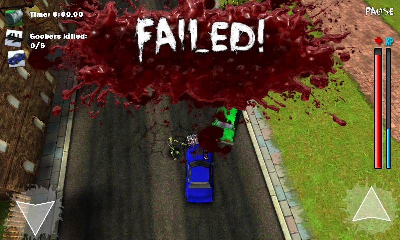 Gears & Guts (Android) screenshot: Mission failure