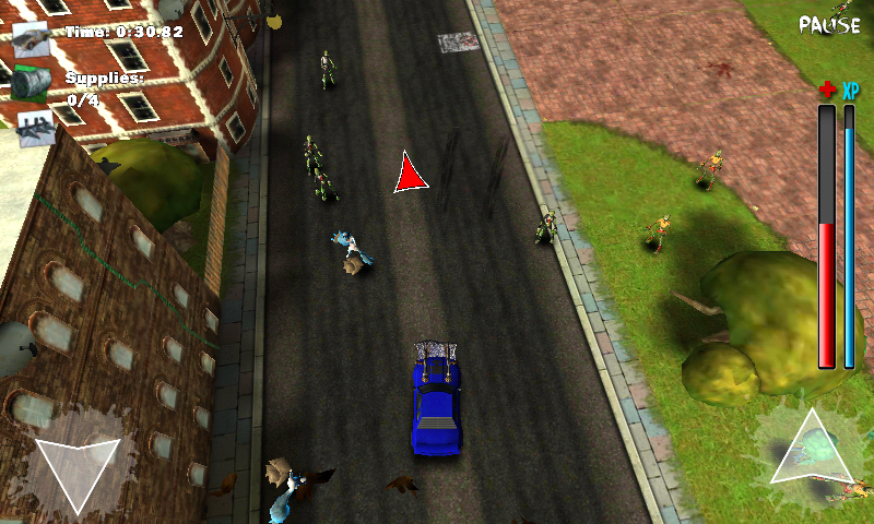 Gears & Guts (Android) screenshot: Blue zombies?