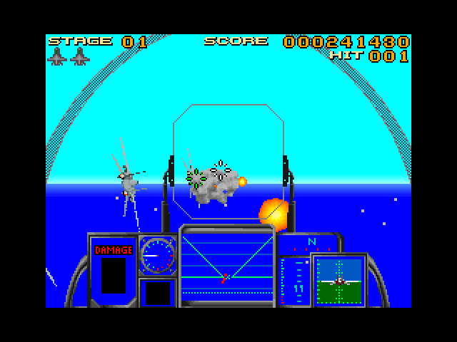 After Burner III (FM Towns) screenshot: Early stage