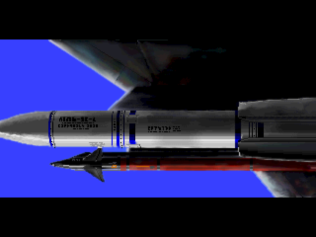 After Burner III (FM Towns) screenshot: Intimidating weaponry