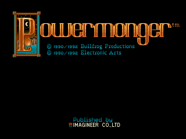 PowerMonger (FM Towns) screenshot: Title screen