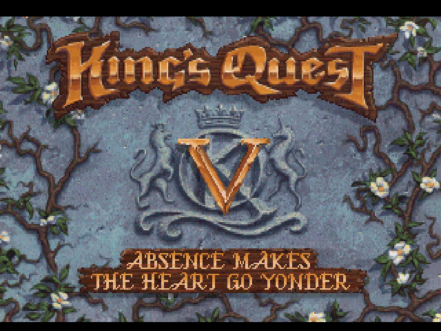 King's Quest V: Absence Makes the Heart Go Yonder! (FM Towns) screenshot: Title screen