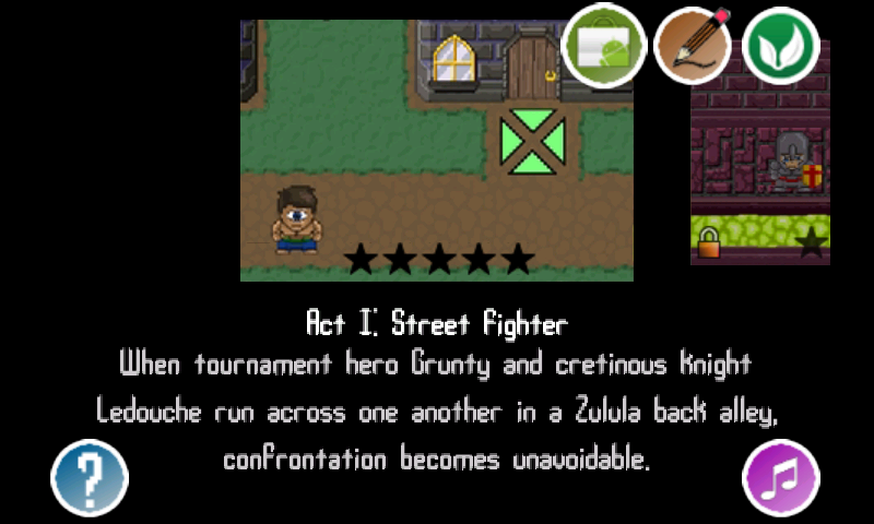 Heroes of Zulula (Android) screenshot: Level selection