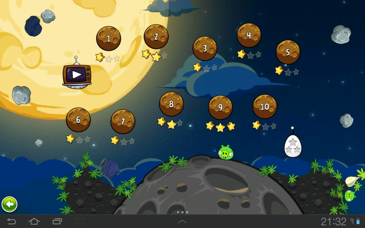 Angry Birds: Space (Android) screenshot: Level select