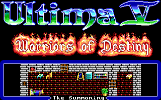 Ultima V: Warriors of Destiny (DOS) screenshot: Title screen (Introduction)