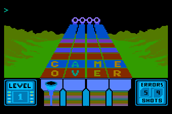 Hypnotic Land (Atari 8-bit) screenshot: Game Over