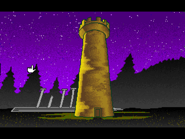 The Manhole: New and Enhanced (FM Towns) screenshot: Mysterious tower