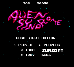 Alien Syndrome (NES) screenshot: Japanese title screen