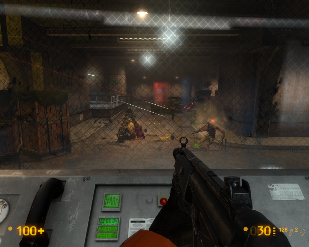 Black Mesa (Windows) screenshot: Good thing I left the security systems on