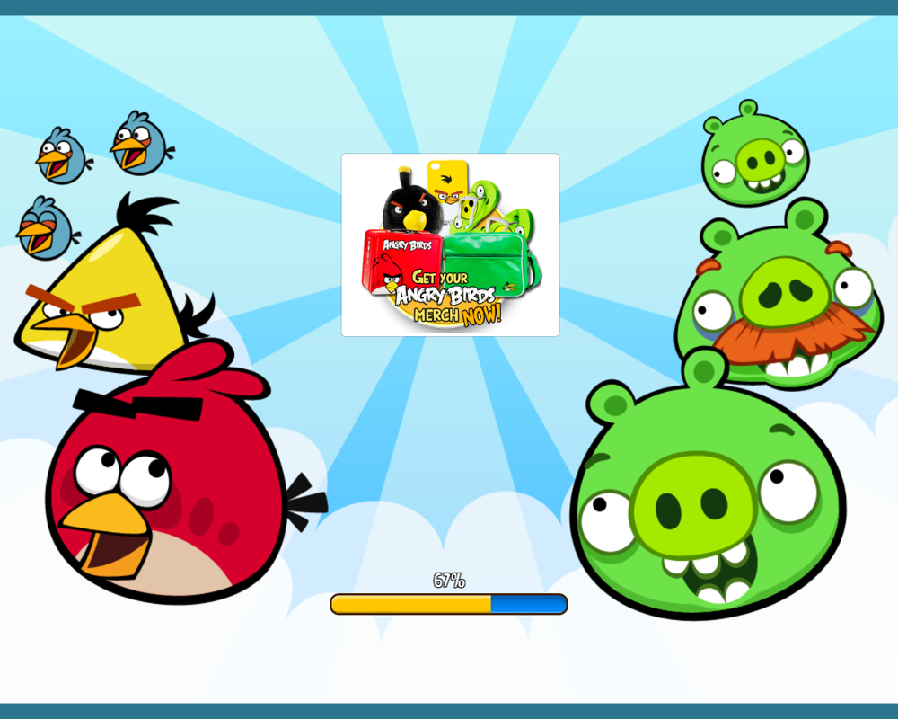 Angry Birds (Browser) screenshot: Level loading