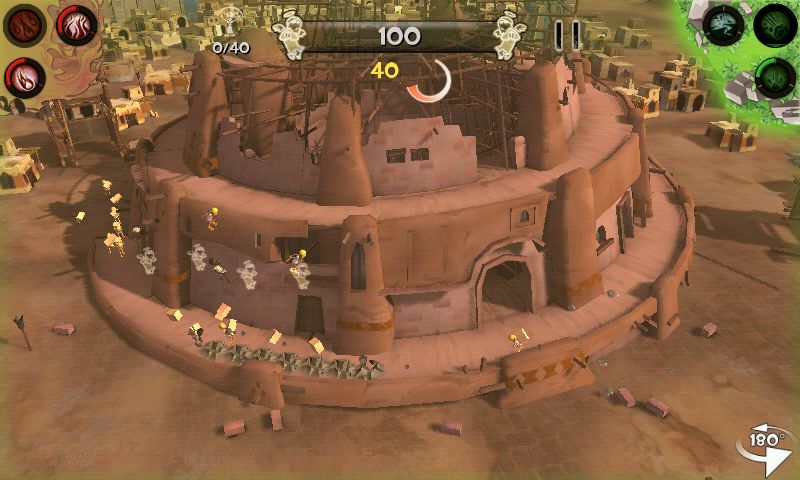 Babel Rising 3D (Android) screenshot: Using the trail power
